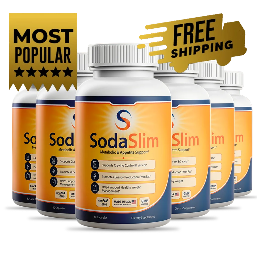SodaSlim 6 bottles pack - most popular 180 day supply of SodaSlim weight loss supplement