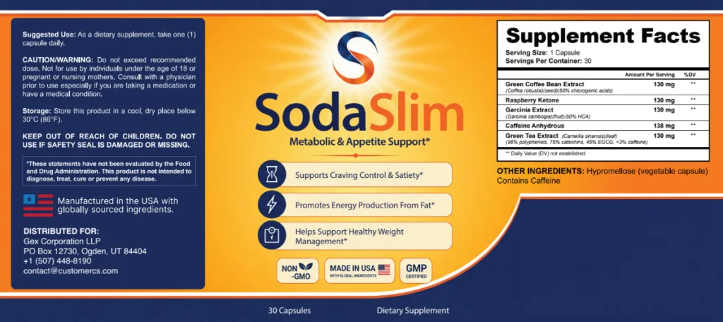 SodaSlim customer results before and after using the supplement